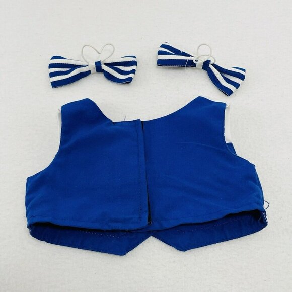 Build a Bear Cheerleader Dress Girl Outfit Clothing Uniform Clothes Skirt Bow - Picture 3 of 8